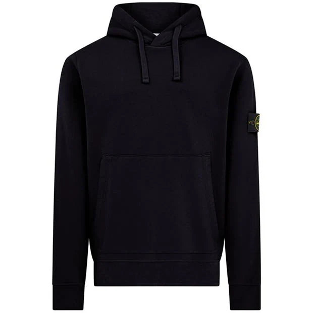 Stone Island Logo Hooded Cotton Sweatshirt