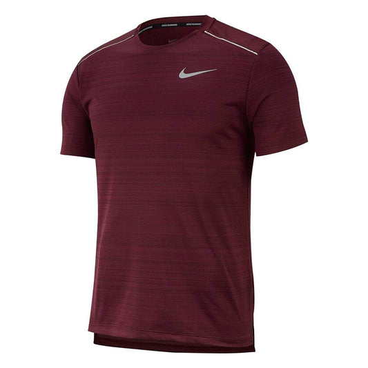 Nike Men's Miler Short Sleeve Running Tee - Maroon