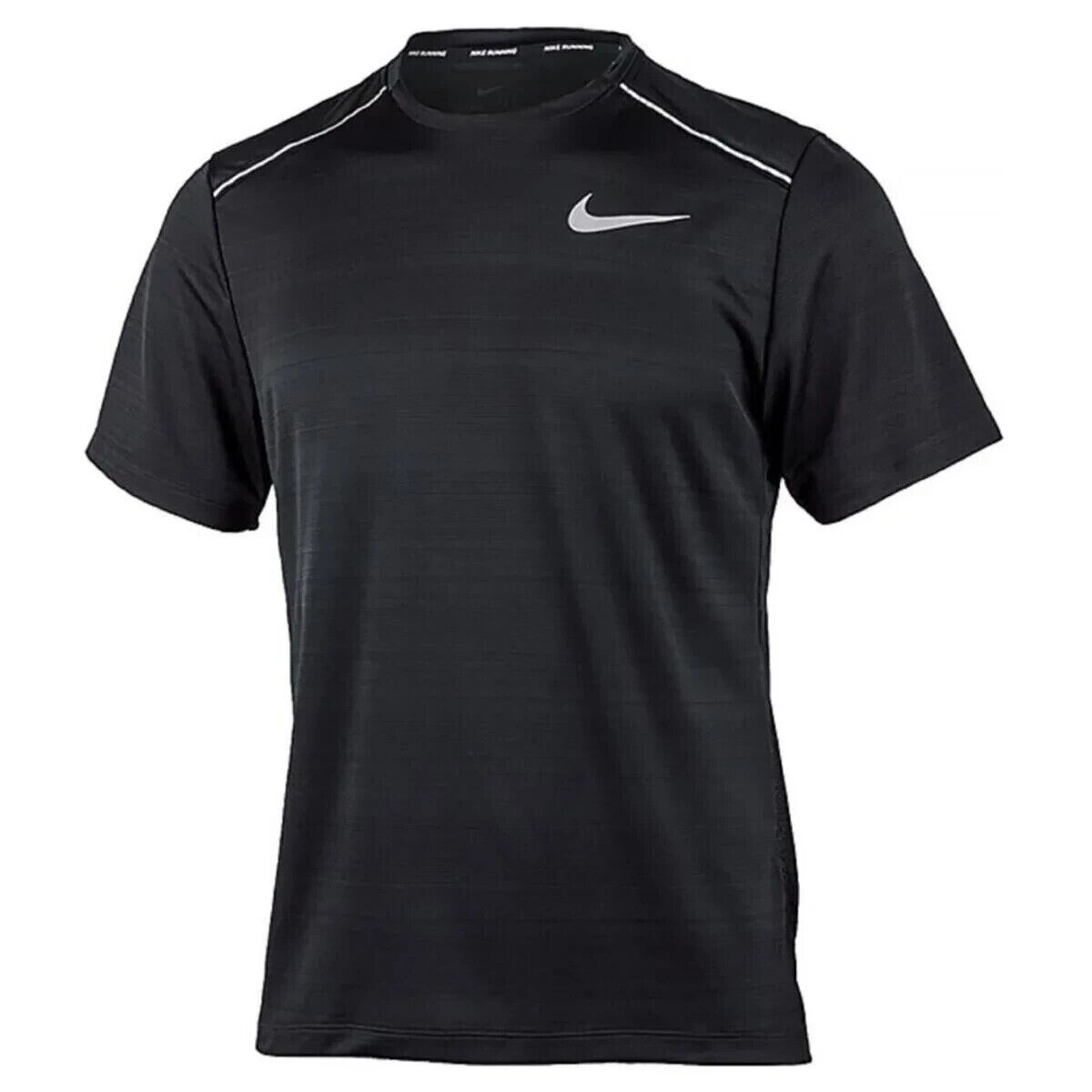 Nike Men's Miler Short Sleeve Running Tee - Black